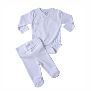 conjunto branco bebê pima