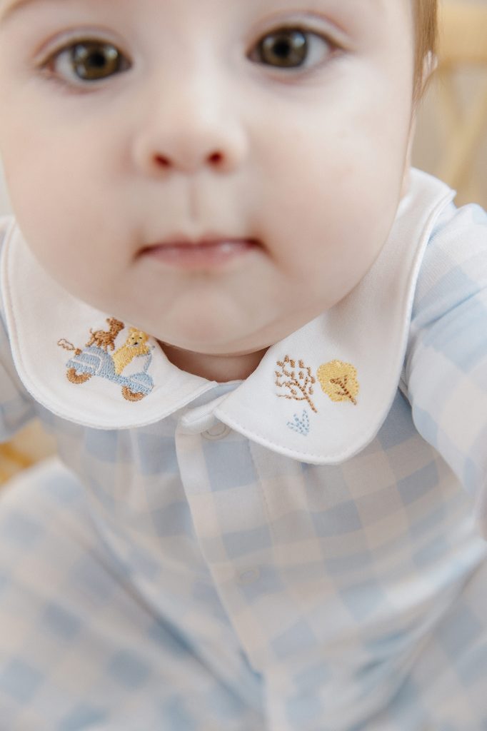 Pijama de bebê ou macacão de bebê em algodão pima