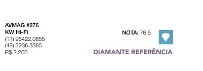 Nota referência clube do áudio