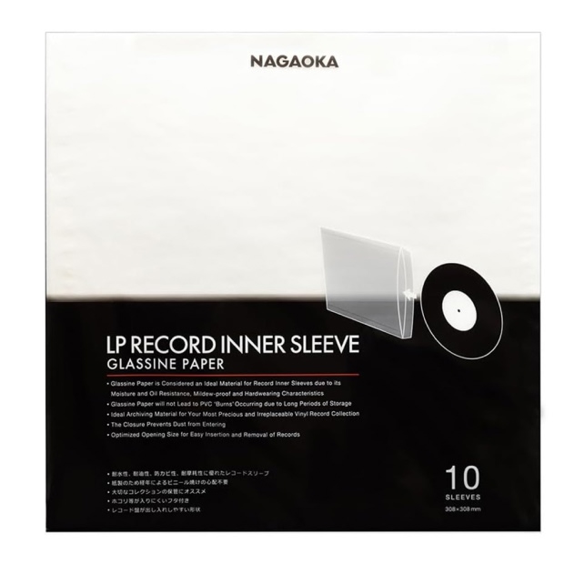 Papel Glassine Nagaoka Record GRS LP10 Inner Sleeves Vinyl