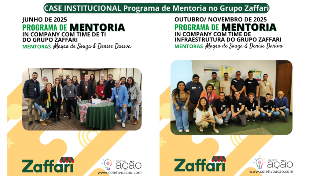 Imagem com a foto dos Times do dois Programas de Mentoria Grupo Zaffari